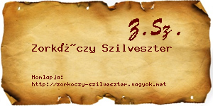 Zorkóczy Szilveszter névjegykártya